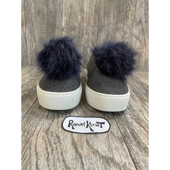 REBECCA MINKOFF Womens Sloane Slip On Pompom Fashion Platform Sneaker size 8.5 - Picture 3 of 12